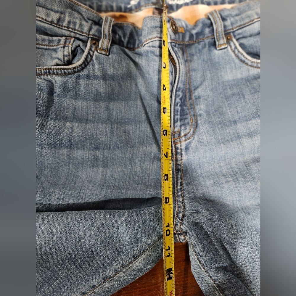 EDDIE BAUER Flannel Lined Jeans Womens boyfriend midrise straight size 10 - Picture 10 of 11